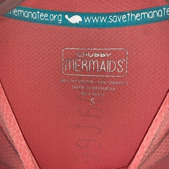 Chubby Mermaids Save the Manatees Crew Neck Tee Small - Picture 6 of 8